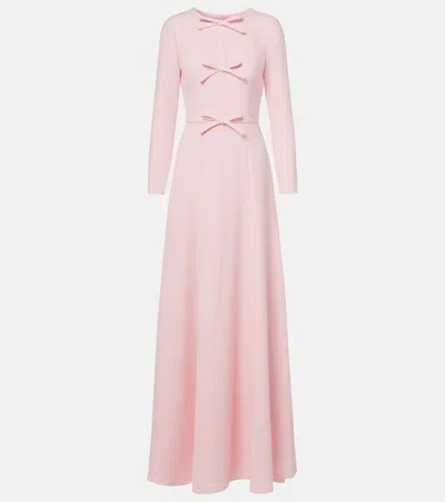 Carolina Herrera Bow-detail Crêpe Gown In Pink