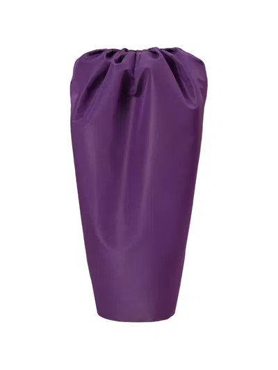 Carolina Herrera Bow-detail Gathered Maxi Skirt In Purple