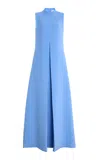 Carolina Herrera Box-pleat Gown In Light Blue