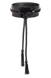 Carolina Herrera Braided Corset Leather Belt In Black