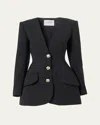 Carolina Herrera Fit And Flare Jacket In Black