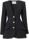 Carolina Herrera Fit And Flare Jacket In Black