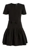 Carolina Herrera Brocade Mini Dress In Black