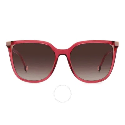 Carolina Herrera Brown Butterfly Ladies Sunglasses Her 0140/s 0g3i/ha/54 In Pink