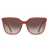 Carolina Herrera Brown Butterfly Ladies Sunglasses Her 0140/s 0g3i/ha/54 In Brown