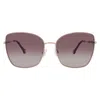 Carolina Herrera Brown Gradient Butterfly Ladies Sunglasses Her 0133/s 0000/ha 59 In Purple