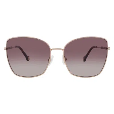 Carolina Herrera Brown Gradient Butterfly Ladies Sunglasses Her 0133/s 0000/ha 59 In Purple