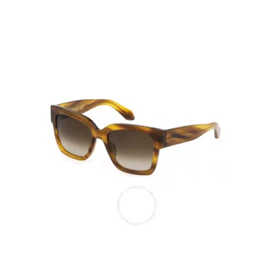 Carolina Herrera Brown Gradient Sport Ladies Sunglasses Shn635 091z 54
