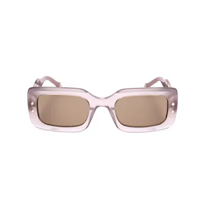 Carolina Herrera Brown Rectangular Ladies Sunglasses Her 0187/s 0l93/70 50 In Neutral