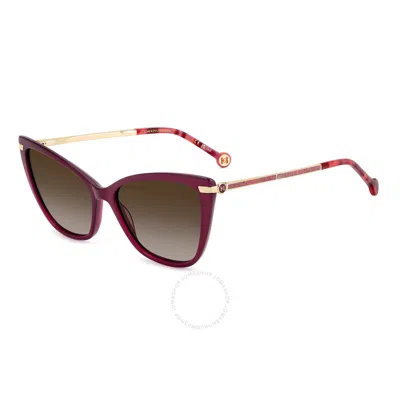 Carolina Herrera Brown Shaded Cat Eye Ladies Sunglasses Her 0262/s 0qho/ha 57