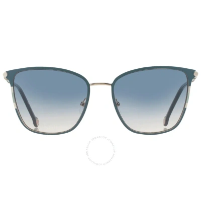 Carolina Herrera Brown Shaded Sport Ladies Sunglasses Ch 0030/s 0pef/pr 56 In Brown / Gold / Gray / Green