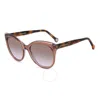Carolina Herrera Brown Violet Cat Eye Ladies Sunglasses Her 0175/s 0nux/qr 57