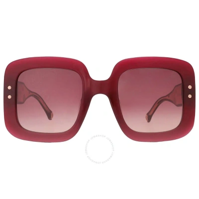 Carolina Herrera Burgundy Shaded Square Ladies Sunglasses Ch 0010/s 0lhf/3x 52