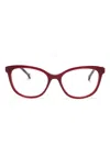 Carolina Herrera Butterfly-frame Glasses In 红色