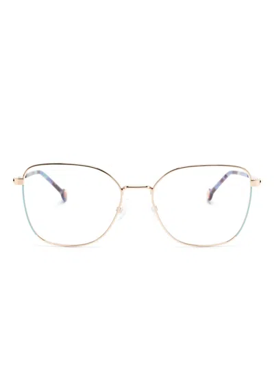 Carolina Herrera Butterfly-frame Glasses In Gold