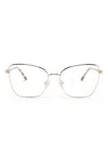 Carolina Herrera Butterfly-frame Glasses In Gold