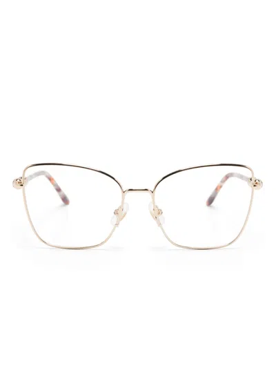 Carolina Herrera Butterfly-frame Glasses In Gold