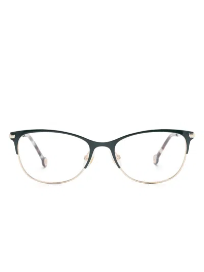 Carolina Herrera Butterfly-frame Glasses In Green