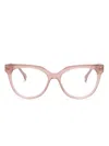 Carolina Herrera Butterfly-frame Glasses In Pink