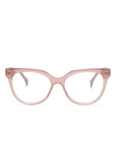 Carolina Herrera Butterfly-frame Glasses In Pink