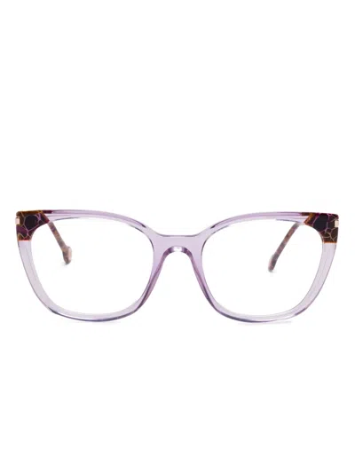 Carolina Herrera Butterfly-frame Glasses In Purple