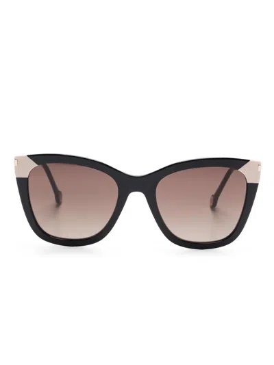 Carolina Herrera Butterfly-frame Sunglasses In Black