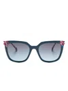 Carolina Herrera Butterfly-frame Sunglasses In Blue