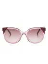 Carolina Herrera Butterfly-frame Sunglasses In Pink