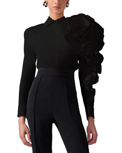 Carolina Herrera Button Down Blouse In Black