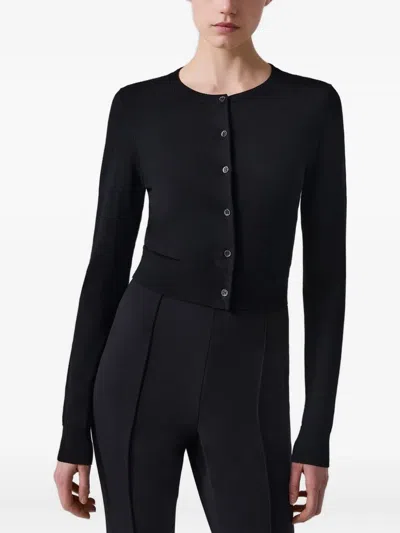 CAROLINA HERRERA BUTTON-FRONT CROPPED CARDIGAN