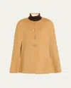 Carolina Herrera Button-front Wool Cape