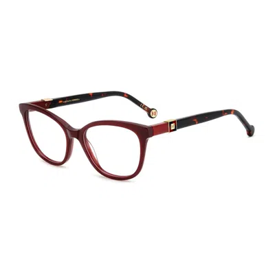 Carolina Herrera Ca-1062609 Cat-eye Acetate Eyeglasses In Burgundy