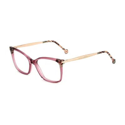 Carolina Herrera Ca-1065760 Pink Metal Butterfly Eyeglasses In White