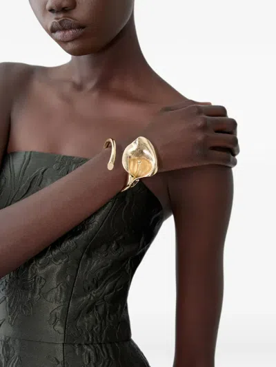 Carolina Herrera Calla Lily Bracelet In Gold