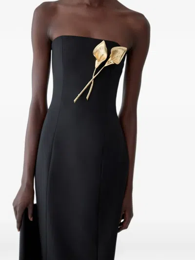 Carolina Herrera Calla Lily Brooch In Gold
