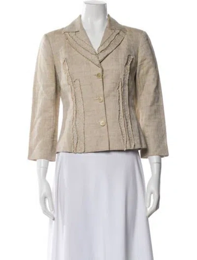 Pre-owned Carolina Herrera Camouflage Print Blazer In Neutral