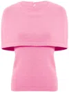 Carolina Herrera Cape Knitted Top In Pink