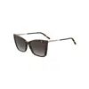 Carolina Herrera Her 0180/s 2ik/ha 57 Women's Sunglasses - Havana Gold Frame, Brown Gradient Lenses In Brown