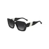 Carolina Herrera Her 0186/s 80s-9o 52 Women's Sunglasses - Black & White Frame, Grey Gradient Lenses In Black
