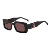 Carolina Herrera Square-frame Tinted Sunglasses In Black
