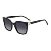 Carolina Herrera Black Whte Metal Sunglasses In Black