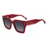 Carolina Herrera 51mm Gradient Square Sunglasses In Red