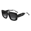 Carolina Herrera 49mm Small Gradient Rectangular Sunglasses In Black