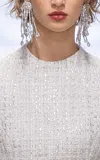 Carolina Herrera Cascade Sparkle Tassel Earrings In Silver