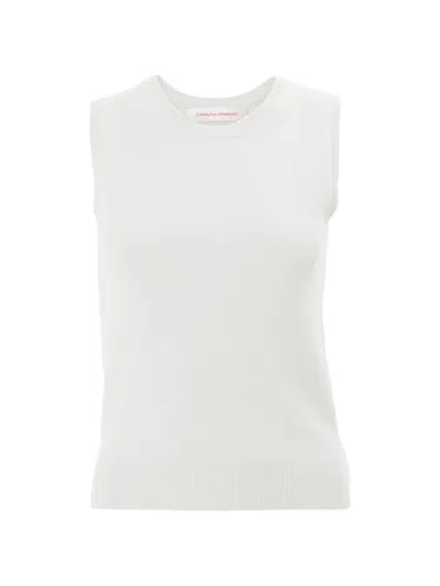 Carolina Herrera Cashmere Crew-neck Sweater In White