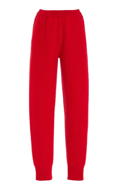 Carolina Herrera Cashmere Jogger Trousers In Red