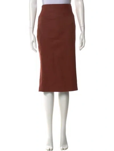 Pre-owned Carolina Herrera Cashmere Knee-length Skirt In Red