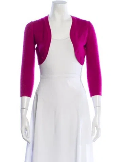 Pre-owned Carolina Herrera Cashmere V-neck Sweater In Multi