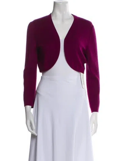 Pre-owned Carolina Herrera Cashmere V-neck Sweater In White