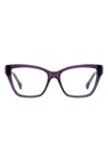 Carolina Herrera Cat-eye Frame Logo-detail Glasses In Purple